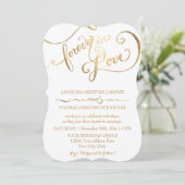 恋は永遠に　ゴールドリーフカリグラフィー 招待状 (スタンド正面)