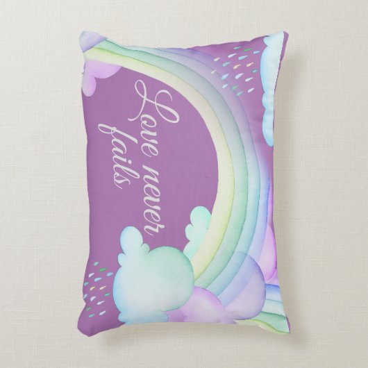 恋は決して水の色の虹を失敗 アクセントクッション (正面(垂直))