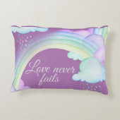 恋は決して水の色の虹を失敗 アクセントクッション (裏面)