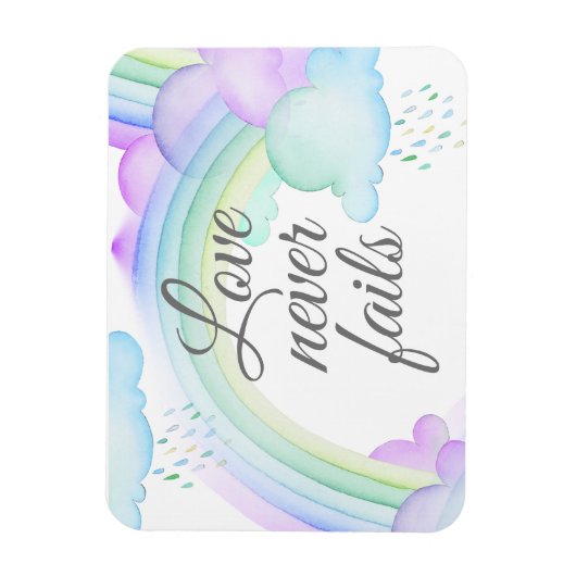 恋は決して水の色の虹を失敗 マグネット (縦)