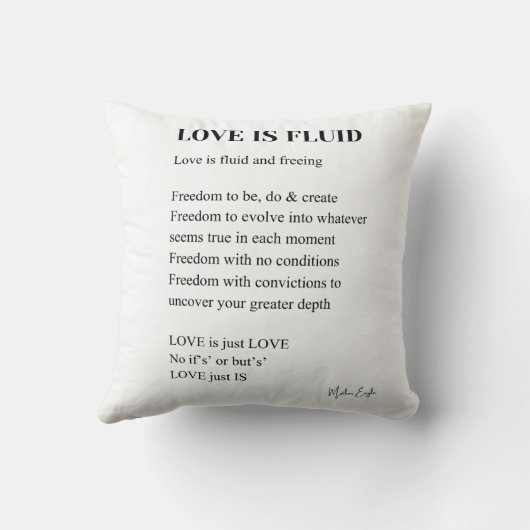 恋は流動的な詩だ クッション (裏面)