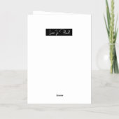 恋は流動的な詩だ 箔グリーティングカード (裏面)