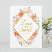 恋は甘いよ お菓子をどうぞ サイン - 6.5" x 8.75" 招待状 (スタンド正面)