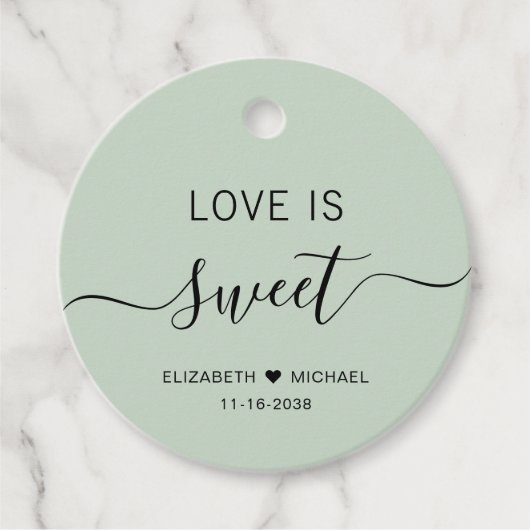 恋は甘いセージ・グリーン結婚ズ フェイバータグ (正面)