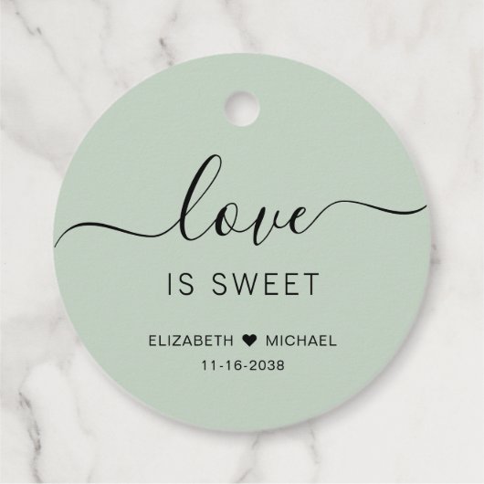 恋は甘いセージ・グリーン結婚ズ フェイバータグ (裏面)