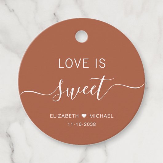 恋は甘いテラコッタ結婚の フェイバータグ (正面)