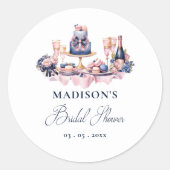 恋は甘いパーソナライズされたブライダルシャワー ラウンドシール (正面)