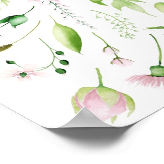 恋は甘いブライダルシャワーゲームのゲストブック ポスター (角)