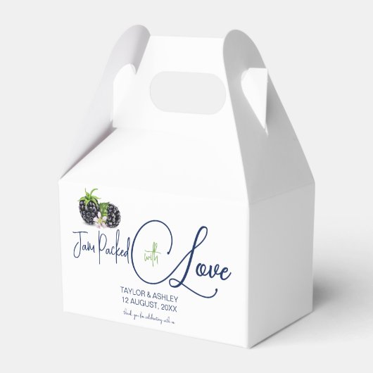 恋は甘いブラックベリー |結婚式の引き出物ボックス フェイバーボックス (正面サイド)