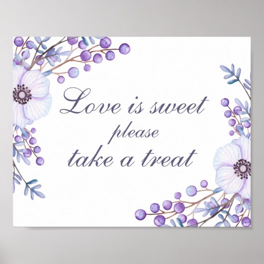 恋は甘い物だ。紫結婚の花 ポスター (正面)