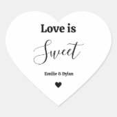 恋は甘い結婚式の引き出物 ハートシール (正面)