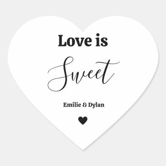 恋は甘い結婚式の引き出物 ハートシール (正面)
