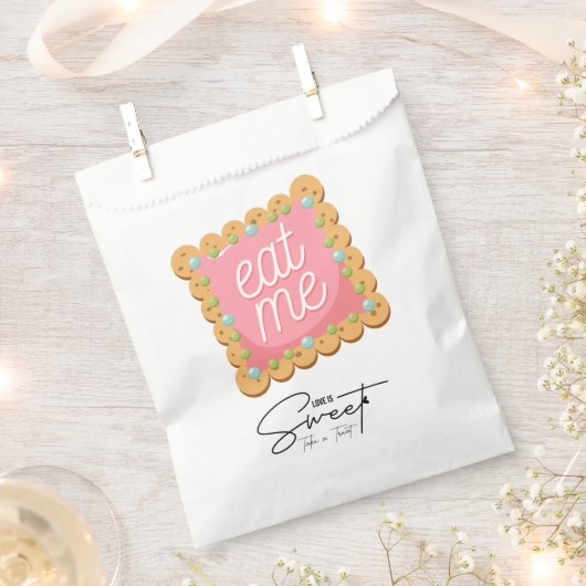 恋は甘い お茶会のお土産をどうぞ フェイバーバッグ (クリップ留めされた状態)