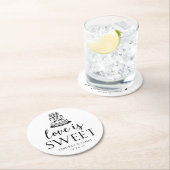 恋は甘い |の結婚ケーキ ラウンドペーパーコースター (インサイチュ)