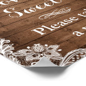 恋は甘い |木製素朴のストリングライトレース ポスター (角)