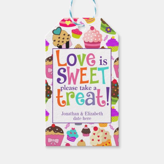 恋は甘い、楽しんでください ギフトタグ (正面)
