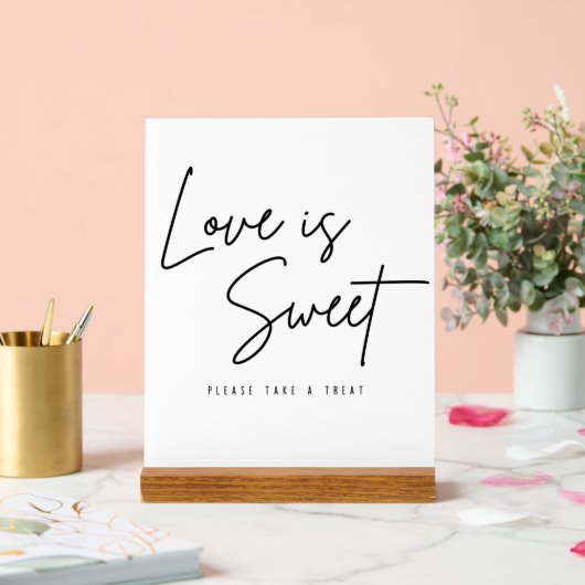 恋は甘い、楽しんでく結婚れ アクリルサイン (ウェディング)