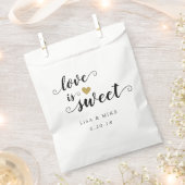 恋は甘結婚いブライダルシャワー フェイバーバッグ (クリップ留めされた状態)