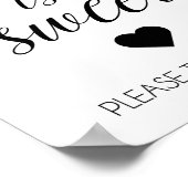 恋は甘結婚い兆し |テーブルの処理プリント ポスター (角)