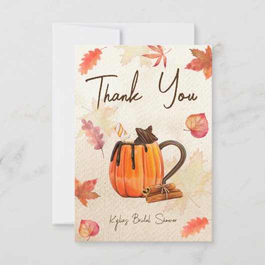恋は秋の味覚を纏って　結婚前のお茶会 サンキューカード (正面)