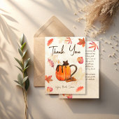 恋は秋の味覚を纏って　結婚前のお茶会 サンキューカード