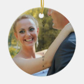 恋は空中に、たった今結婚しました セラミックオーナメント (正面)