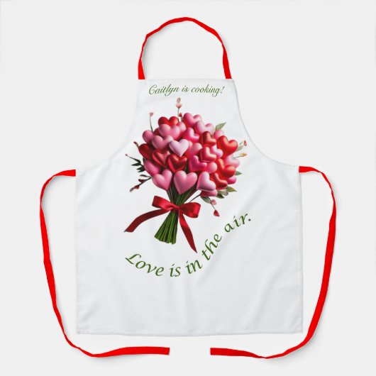 恋は空中パーソナライズされただ エプロン (正面)