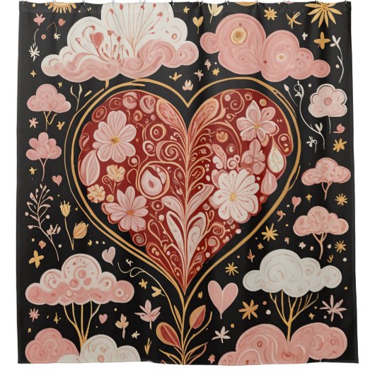 恋は空中 シャワーカーテン (正面)