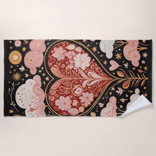 恋は空中 ビーチタオル (正面)