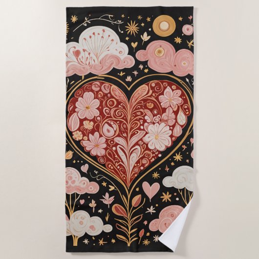 恋は空中 ビーチタオル (正面)