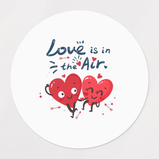 恋は空中 ラベル (デザイン2)
