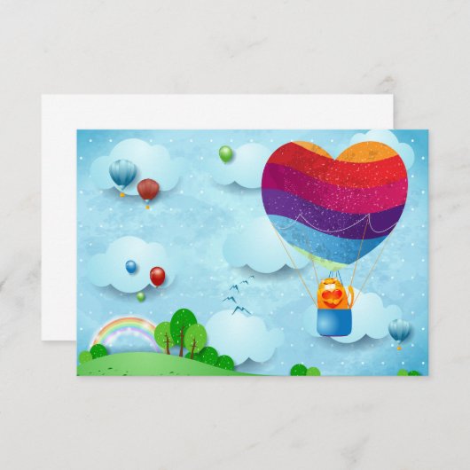 恋は空中 招待状 (正面/裏面)