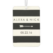 恋は空中 |白黒結婚式の引き出物 カーエアーフレッシュナー (裏面)