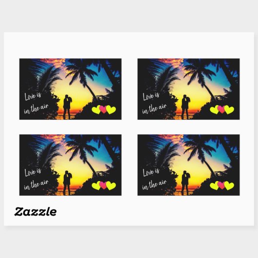 恋は空中 長方形シール (シート)