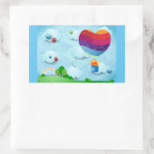 恋は空中 長方形シール (バッグ)