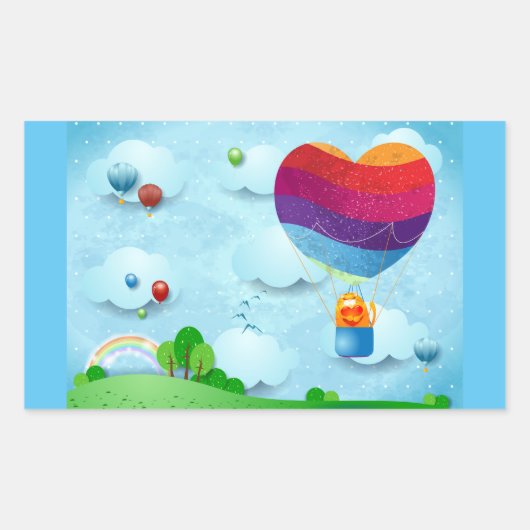 恋は空中 長方形シール (正面)