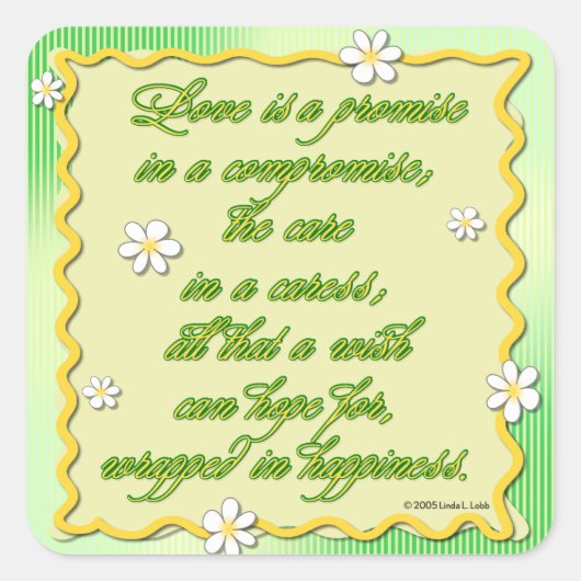 恋は約束のシール スクエアシール (正面)