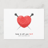 恋は編み物だ |バレンタインデー シーズンポストカード (正面)