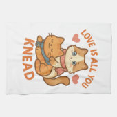 恋は膝の上だ キッチンタオル (横)