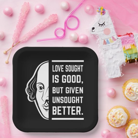 恋は良いシェークスピアの引用文 ペーパープレート (パーティー)