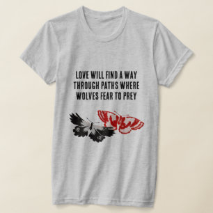 恋は蝶との道を見つけるヴィンテージ Tシャツ