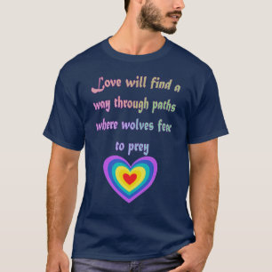 恋は道を見つける引用文 Tシャツ