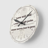 恋は道を見つける ラウンド壁時計 (傾斜)