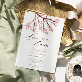 恋は開花さくらんぼ花ブライダルシャワー 招待状