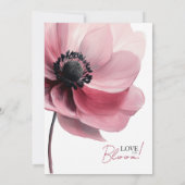 恋は開花の結婚フローラブライダルシャワー 招待状 (裏面)