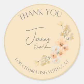 恋は開花ウェディングシャワーシール ラウンドシール