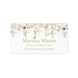 恋は開花シャワー差出人住所ラベル ラベル