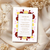 恋は開花フローラエレガントブライダルシャワー 招待状