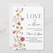 恋は開花ブライダルシャワーフローラガーデンパーティー 招待状 (正面)