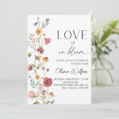 恋は開花ブライダルシャワーフローラガーデンパーティー 招待状 (スタンド正面)